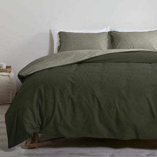 Cannon Sheet Set with 2 Pillowcases Super-Double with Elastic 160x200+33cm. Fresh Beetle 3pcs