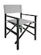 Scaun de regizor Aluminiu Gri / Cărbune 54x42x88cm