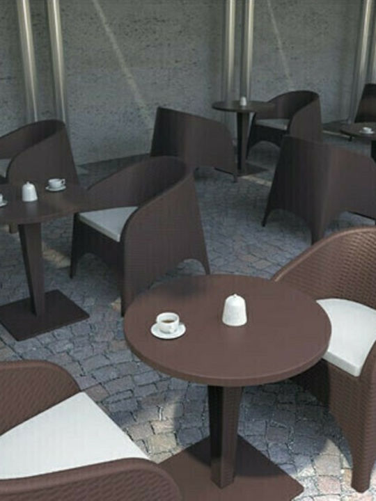 Outdoor Armchair Polypropylene Aruba Brown 74x75x80cm