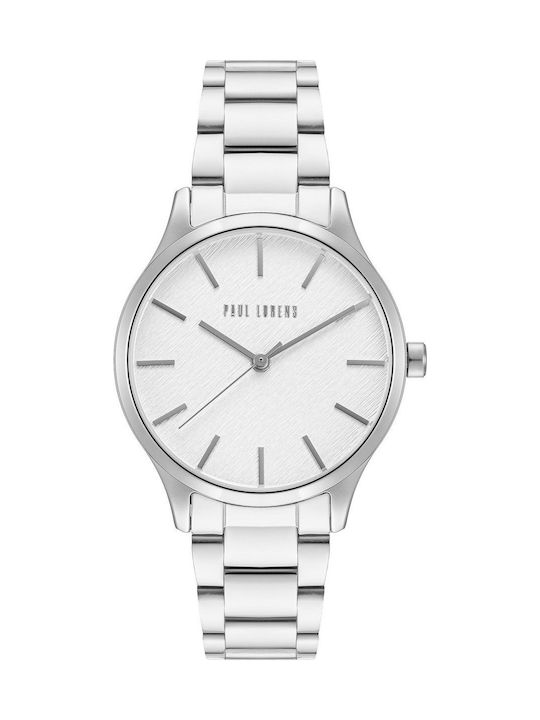 Paul Lorens Damen Uhr mit Silber Metallarmband
