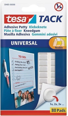 Tesa Kleber Aufkleber Universal 80Stück Weiß