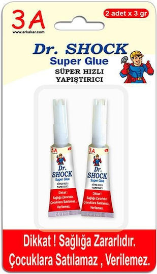 466407 Dr Shock Κολλα Στιγμης 2x3gr Τυπου Logo Σετ 6 Τεμαχιων
