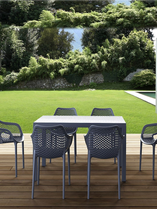 Outdoor-Sessel Polypropylen Air Dark Grey 57x60x81εκ.