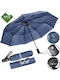 Royal Walk Rezistent la vânt Automat Umbrelă de ploaie Compact Albastru marin