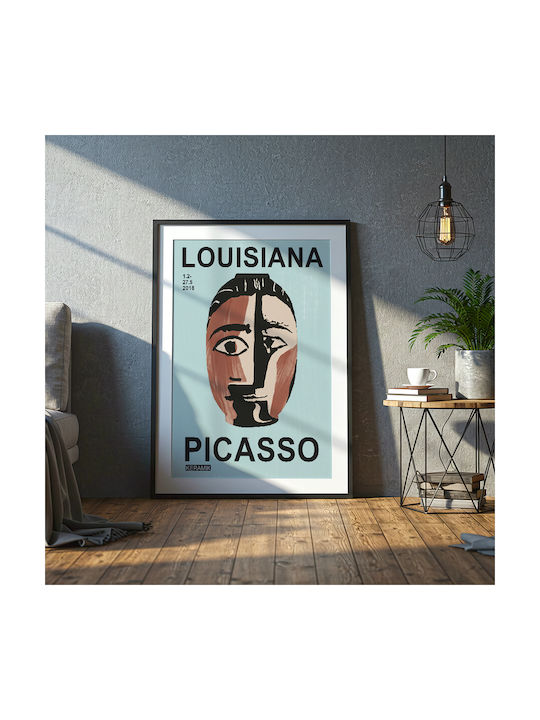 Poster Pablo Picasso Ceramics Tete De Femme Art246 21cm X 30cm White Frame PVC