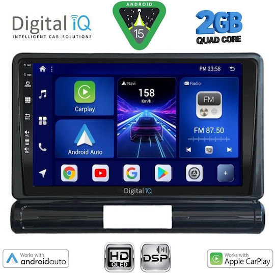 Digital IQ Car Audio System for Citroen C3 / DS3 2016 (Bluetooth/USB/WiFi/GPS/Apple-Carplay/Android-Auto) with Touch Screen 9"