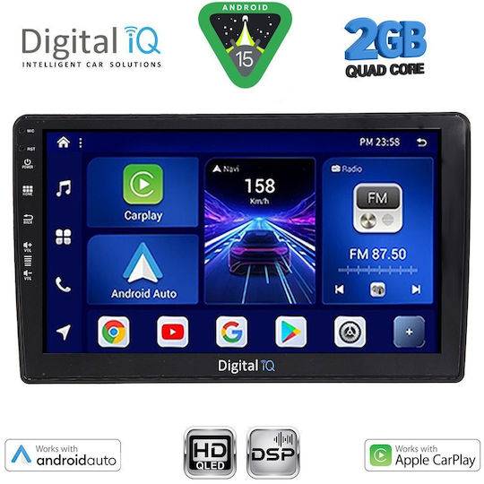 Digital IQ Ηχοσύστημα Αυτοκινήτου για Audi A4 2008-2015 (Bluetooth/USB/WiFi/GPS/Apple-Carplay/Android-Auto) με Οθόνη Αφής 9"