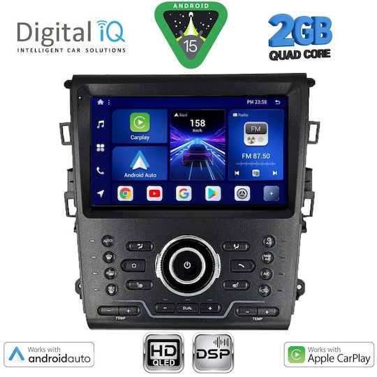 Digital IQ Ηχοσύστημα Αυτοκινήτου για Mercedes-Benz CL Class Ford Mondeo 2014-2023 με Clima (Bluetooth/USB/WiFi/GPS/Apple-Carplay/Android-Auto) με Οθόνη Αφής 9"