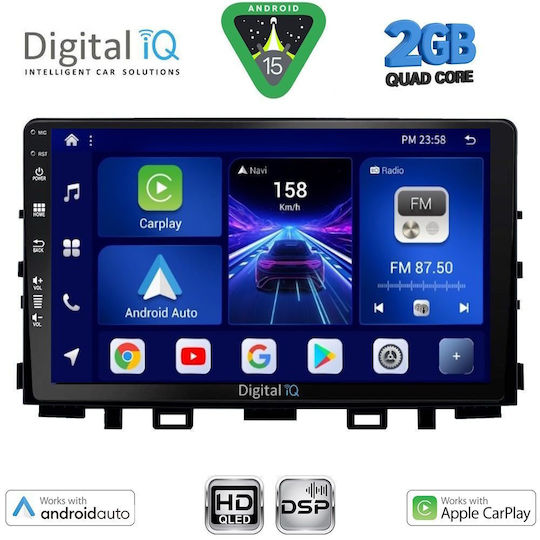 Digital IQ Ηχοσύστημα Αυτοκινήτου για Kia Rio / Stonic 2018 (Bluetooth/USB/WiFi/GPS/Apple-Carplay/Android-Auto) με Οθόνη Αφής 9"