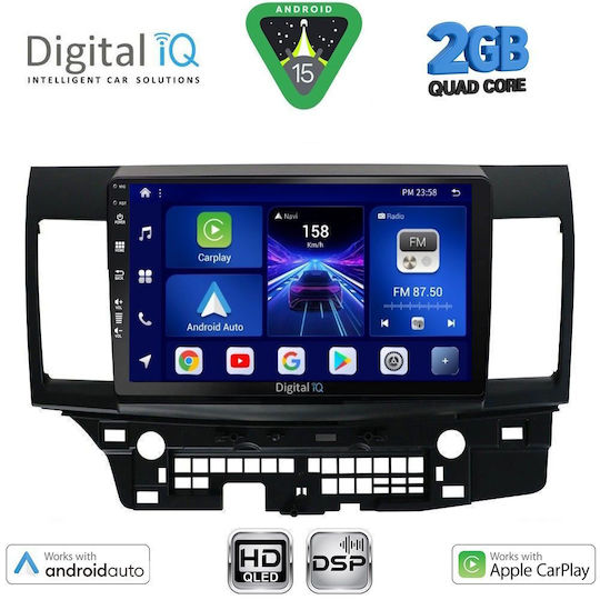 Digital IQ Ηχοσύστημα Αυτοκινήτου για Mitsubishi Lancer 2008-2017 (Bluetooth/USB/WiFi/GPS/Apple-Carplay/Android-Auto) με Οθόνη Αφής 10"