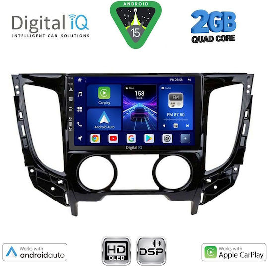 Digital IQ Ηχοσύστημα Αυτοκινήτου για Mitsubishi L200 2015-2019 με A/C (Bluetooth/USB/WiFi/GPS/Apple-Carplay/Android-Auto) με Οθόνη Αφής 9"