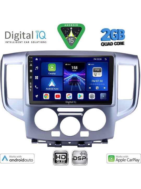 Digital IQ Car Audio System for Nissan NV200 2009-2020 (Bluetooth/USB/WiFi/GPS/Apple-Carplay/Android-Auto) with Touch Screen 9"