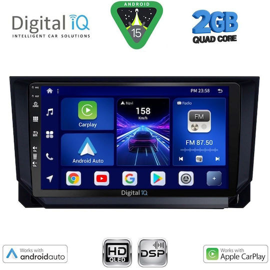 Digital IQ Ηχοσύστημα Αυτοκινήτου για Seat Arona / Ibiza 2018 (Bluetooth/USB/WiFi/GPS/Apple-Carplay/Android-Auto) με Οθόνη Αφής 9"