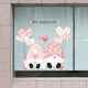 Schaufenster- und Wandsticker Valentinstag Sitzbank Liebe 125x145cm