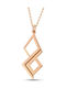 Themelidis Jewels Halskette Talisman Geometrisch aus Vergoldet Silber