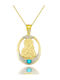 Paraxenies Necklace Amulet Virgin Mary from Gold