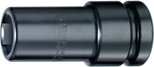 Impact Steckdose Kopf 1'' Antrieb Platz Lang Reduziertes Profil Räder Größe 27 Mm