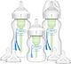Dr. Brown's Plastic Baby Bottle Set Anti-Colic with Silicone Nipple for 0+, 0+ m, months Transparent 3pcs