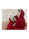 Κουβέρτα με Μανίκια 78x85εκ. Red
