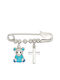 Oxzen Child Safety Pin made of Silver for Boy