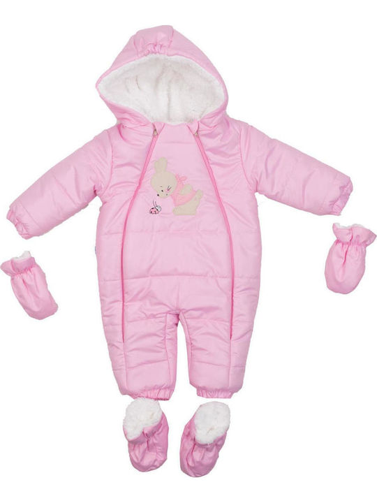 Kamtex Baby Baby-Strampler Kinderwagenanzug Rosa