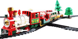 Trenuleț De Crăciun Cu Muzică 1 X Locomotivă 1 X Vagon 1 X Sanie Moș Crăciun 1 X Platformă 2 X Brazi 1 X Om De Zăpadă Lungime Totală 260 Cm 22 Bucăți Băieți Fete Bebelogic