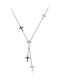 Paraxenies Crucifix Din Aur Alb 9 Carate Cu Lanț