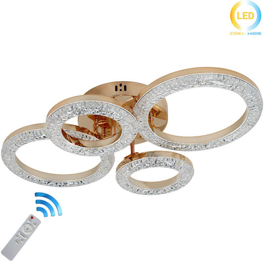 Keskor Deckenleuchte 60cm Gold mit Integrierter LED