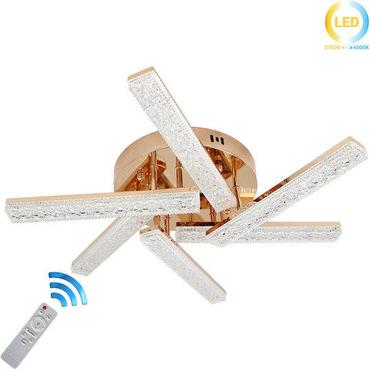 Keskor Plafonieră de Tavan 58buc Aurie cu LED Integrat