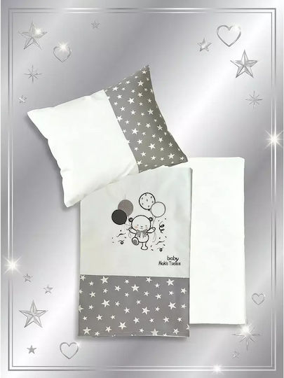 Makis Tselios Home Baby Sheets White Fitted Set 120x170cm Makis Tselios Home Baby Sheets White Fitted Set 120x170cm