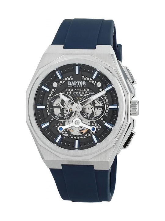 Raptor Men's Watch Automatic with Blue Metal Bracelet