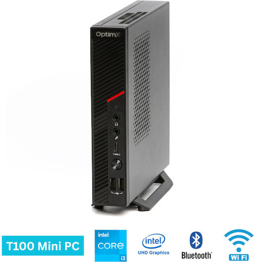 OptimX T100 Mini PC (Kern i3-9100/16GB DDR4/512GB SSD/Kein Betriebssystem)