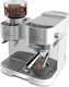 Lexical Αυτόματη Μηχανή Espresso 1600W Πίεσης 20bar με Μύλο Άλεσης Ασημί LEM-0672