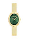 Calvin Klein Twisted Bezel Women's Watch with Yellow Metal Bracelet