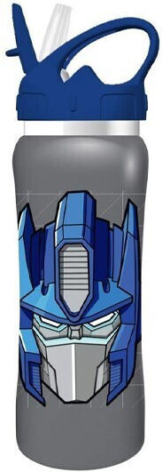 Kids Water Bottle Transformers Stainless Steel Blue 500ml