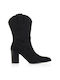 Wildleder Stiefeletten Damen Schwarz