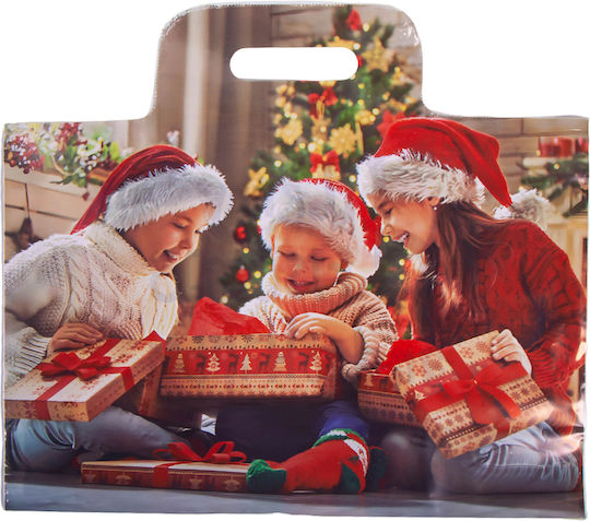 "merry Plastic Christmas Bag for Gift 38x12x26cm. 5pcs