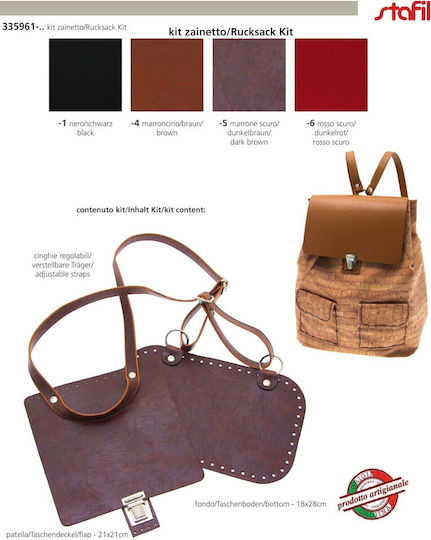 Backpack Bag Set Dark Brown Code 5 Stafil