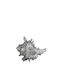 Decorative Tabletop Seashell Polyresin Silver Espiel 14x12.5x9.5cm Mt2728k2 Set 2 Pieces Material Polyresin Silver Espiel Mt2728k2