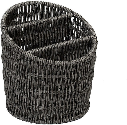 Espiel Σετ Διακοσμητικά Καλάθια Rattan Γκρι 15.5x15.5x16εκ. 3τμχ