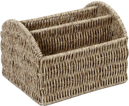 Espiel Set dekorative Körbe Rattan Beige 19x16x13cm 3Stück