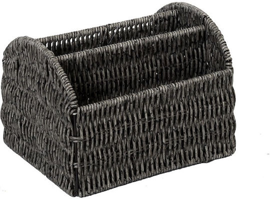 Espiel Set dekorative Körbe Rattan Gray 19x16x13cm 3Stück