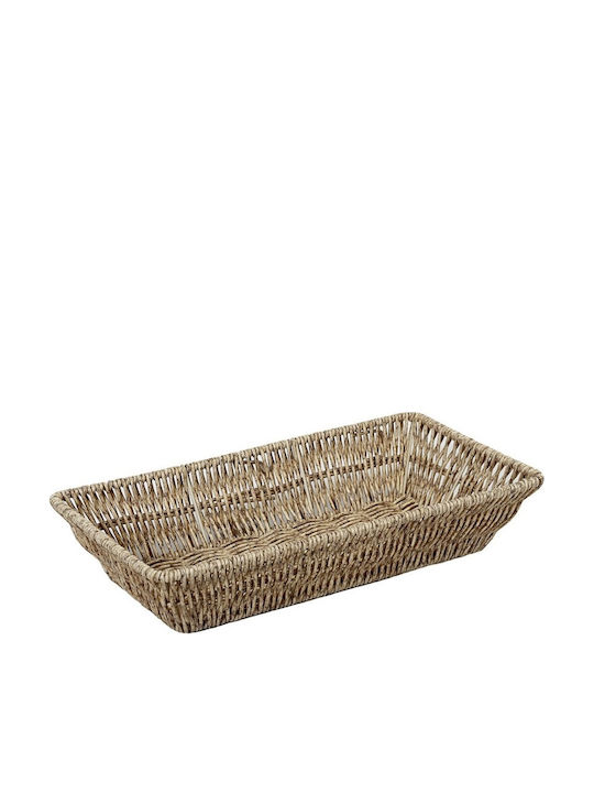 Espiel Set of Decorative Baskets Rattan Beige 32.5x17.5x6.5cm 4pcs