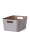 Espiel Decorative Basket Fabric Gray 30.5x40.6x20.3cm