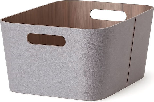 Espiel Decorative Basket Fabric Gray 30.5x40.6x20.3cm