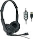 iSnatch Auf dem Ohr Multimedia-Headsets mit Mikrofon und Verbindung USB-A in Schwarz Farbe 251227