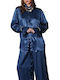 Langärmelig Damen Hemd Blue