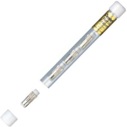 Pentel Eraser Replacement for Pencil and Pen 4pcs White