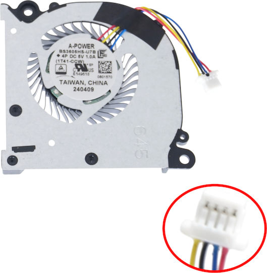 Ανεμιστηράκι Gpu Cooling Fan Msi Claw A1m Claw 7 A2hm 1t41 Ms-1t41 E32-0803170-f05 Bs3605hs-u7b 4pin Κωδ.81600