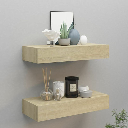 Wall Shelves (2 Pieces) 60x23.5x10 cm